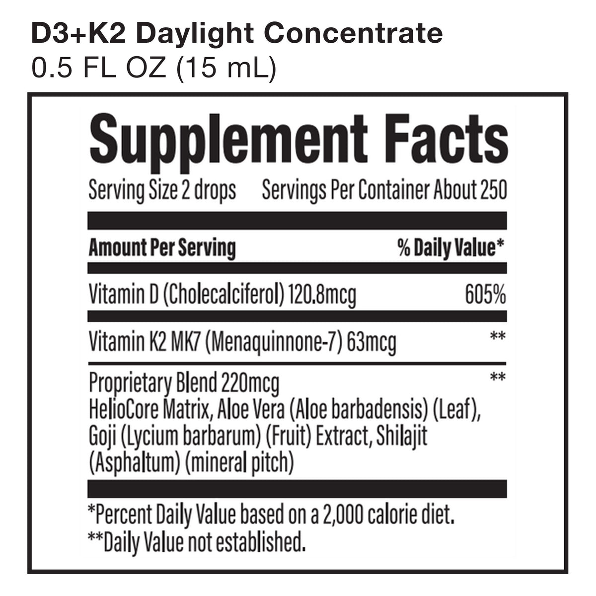D3+K2 Daylight Concentrate