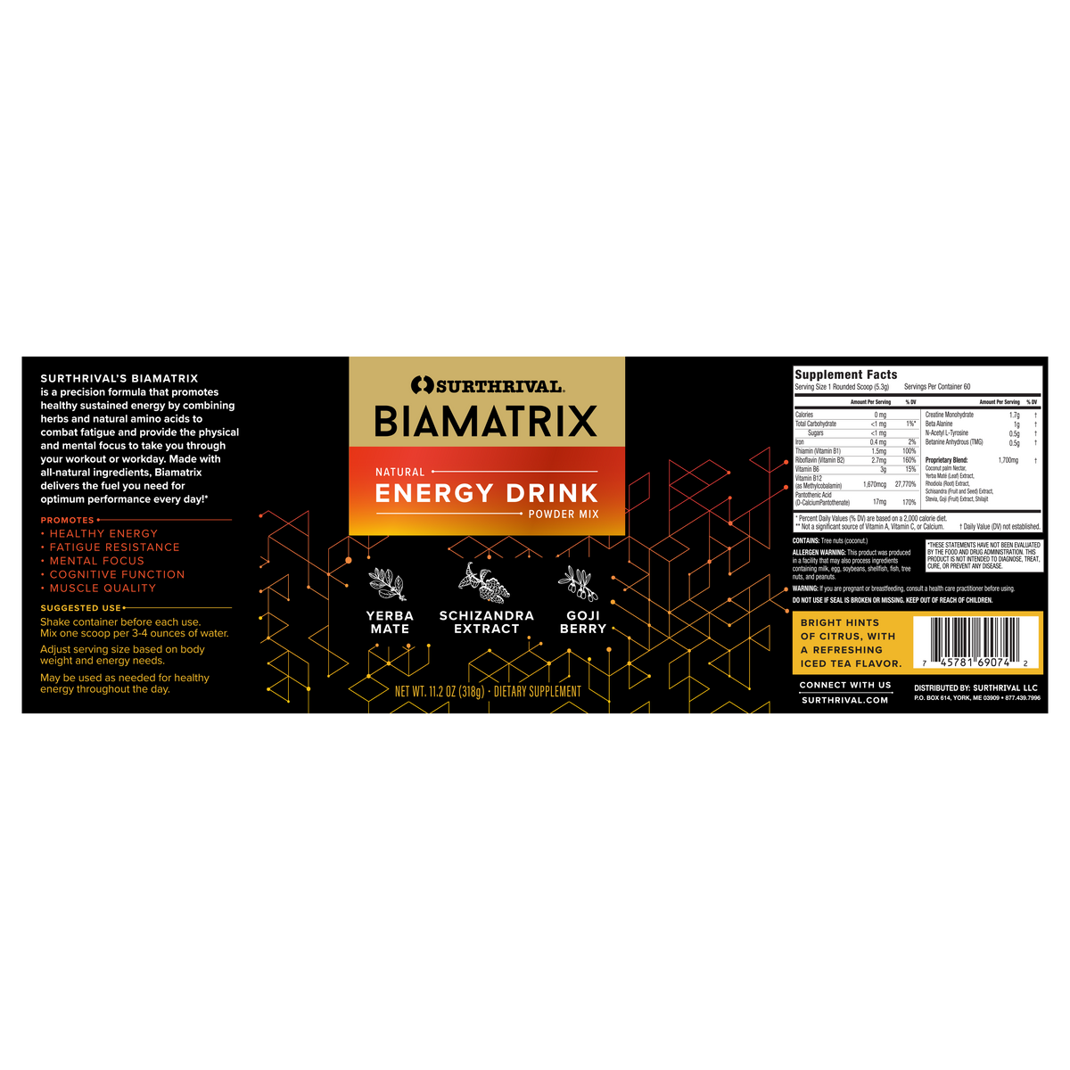 Biamatrix Pre-Workout Drink Mix