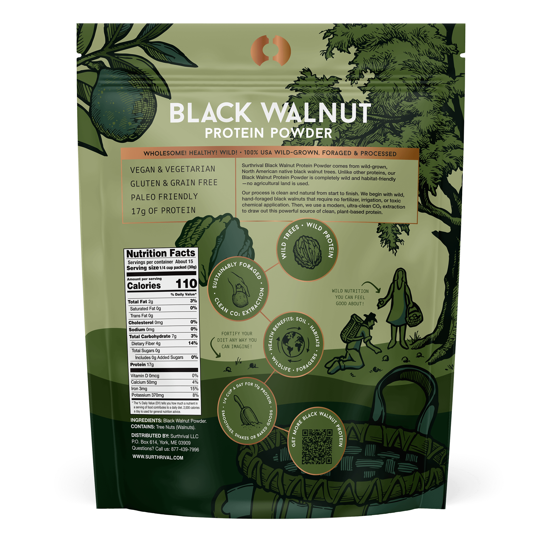Surthrival Premium Supplements Black Walnut Protein Powder